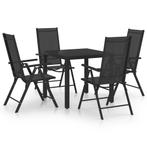 vidaXL 5-delige Tuinset aluminium zwart, Tuin en Terras, Tuinsets en Loungesets, Verzenden, Nieuw, Aluminium, Tuinset