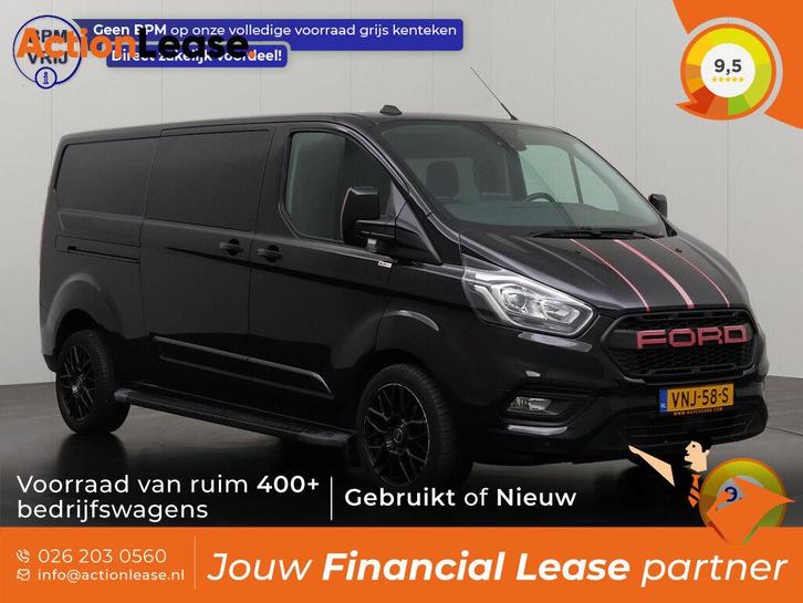 Ford Transit Custom Dubbel cabine  2021 Diesel Automaat, Auto's, Ford, Te koop, Zwart, Automaat, Financial lease, BTW verrekenbaar