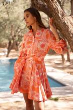 Cotton blouse dress - Orange, Kleding | Dames, Jurken, Nieuw, Oranje, Mia Faye, Verzenden