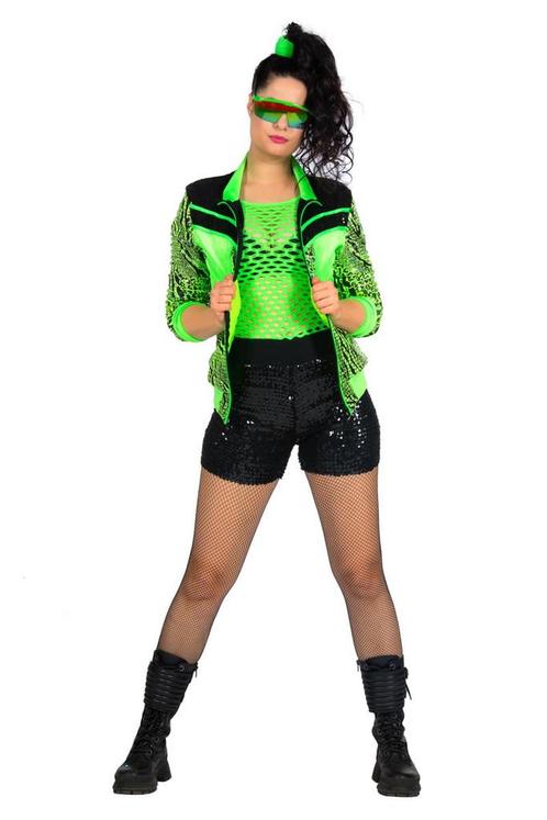 Trainingsjack Neon Groen Vrouwen, Kleding | Dames, Carnavalskleding en Feestkleding, Nieuw, Ophalen of Verzenden
