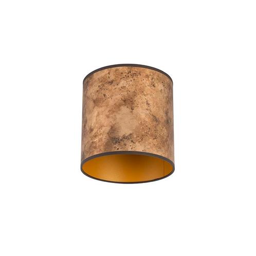 Lampenkap brons 20/20/20 met gouden binnenkant, Huis en Inrichting, Lampen | Lampenkappen, Minder dan 25 cm, Overige vormen, Overige kleuren