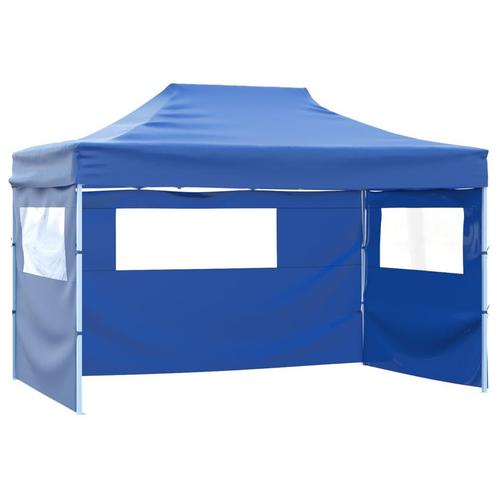 vidaXL Partytent met 3 zijwanden inklapbaar 3x4 m staal, Tuin en Terras, Partytenten, Nieuw, Verzenden