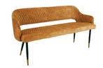 Design bank PARIS 160cm mosterdgeel fluwelen retro, Ophalen of Verzenden, Nieuw