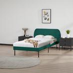 Gestoffeerd bed Porvoo met bedbodem 90x200 cm donkergroen [e, Verzenden, Nieuw