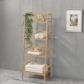 [en.casa] Opbergrek staand Vinje met 4 planken 48x32x123 cm beschikbaar voor biedingen