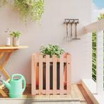 vidaXL Plantenbak met hekontwerp 60x60x60 cm massief, Tuin en Terras, Bloembakken en Plantenbakken, Verzenden, Nieuw, 60 tot 100 cm