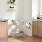 [en.casa] Keukentrolley Steigen met 4 manden rond staal 74,5, Huis en Inrichting, Keuken | Keukenbenodigdheden, Verzenden, Nieuw