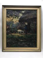 Arnout van Gilst/M.Ottee (1898-1981) - Boer, geit en kippen