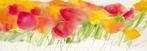 Kunstdruk Marta Peuckert - Poppy ribbon yellow 100x35cm, Verzenden, Nieuw