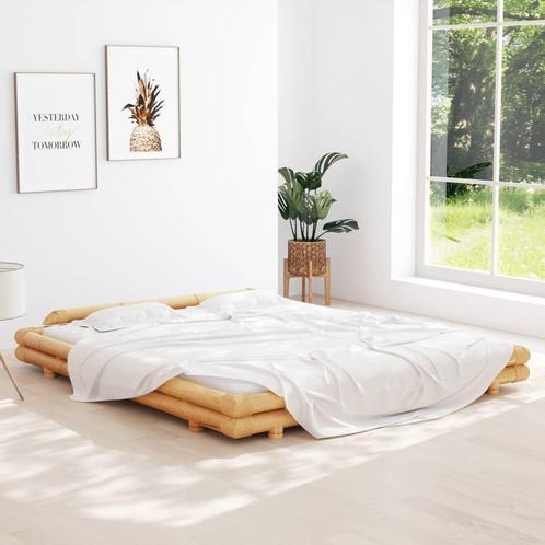 vidaXL Bedframe bamboe 180x200 cm, Huis en Inrichting, Slaapkamer | Bedden, 80 cm, 200 cm, Bruin, Eenpersoons, Nieuw, Overige materialen
