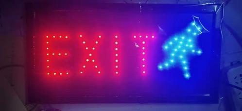 Exit uitgang LED bord lamp verlichting licht bak reclamebord, Verzamelen, Merken en Reclamevoorwerpen, Nieuw, Verzenden