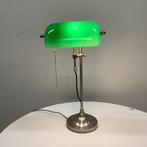 Notaris / bankiers bureaulamp, Groen - Gratis Bezorging, Huis en Inrichting, Lampen | Tafellampen, Ophalen of Verzenden, Gebruikt
