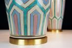 Tafellamp (2) - Japanese Ceramics – Geometric Craquelé, Antiek en Kunst