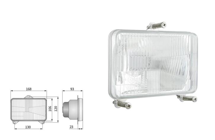 Wesem H4 Koplamp Inbouw 130x120mm, Auto-onderdelen, Verlichting, Nieuw, Ophalen of Verzenden