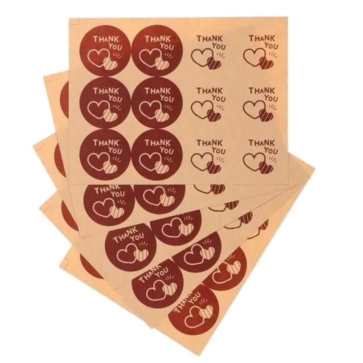 Fako Bijoux - Thank You Stickers Op Vel - 35mm - Thank You, Diversen, Cadeauverpakkingen, Verzenden