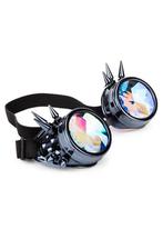Goggles Steampunk Bril Spikes Gunmetal Antraciet Montuur Cal, Kleding | Dames, Ophalen of Verzenden, Nieuw, Carnaval