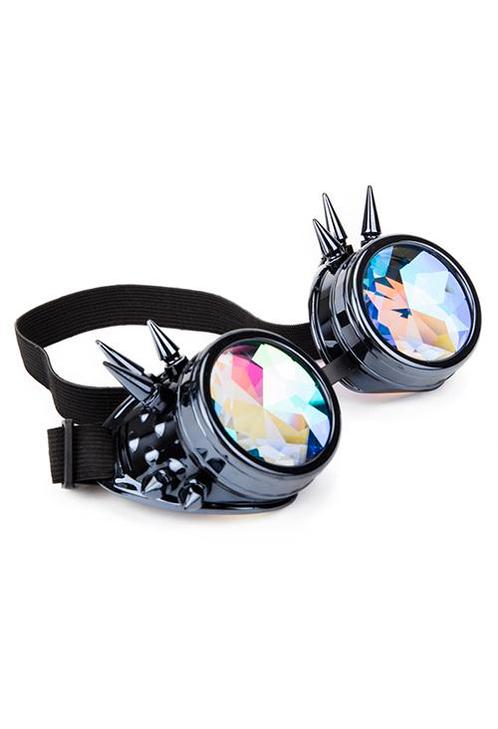 Goggles Steampunk Bril Spikes Gunmetal Antraciet Montuur Cal, Kleding | Dames, Carnavalskleding en Feestkleding, Nieuw, Carnaval