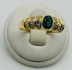 Ring - 18 karaat Geel goud Smaragd - Diamant, Nieuw