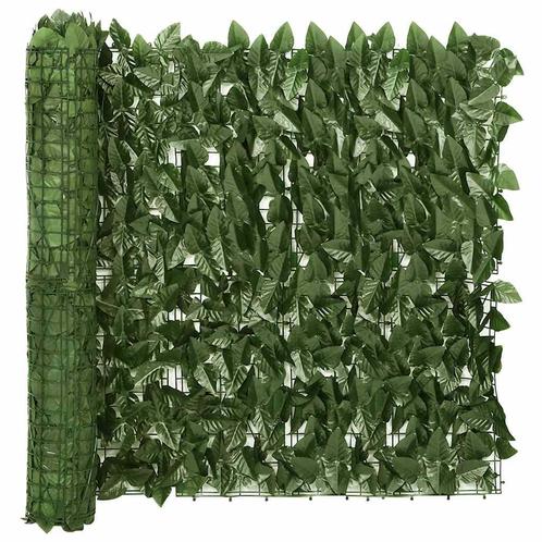 vidaXL Balkonscherm met donkergroene bladeren 500x75 cm, Tuin en Terras, Zonneschermen, Nieuw, Verzenden