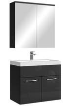 Badkamermeubel Set Montreal 01 60 cm Zwart Badmeubel, Verzenden, Nieuw, Wastafelkast