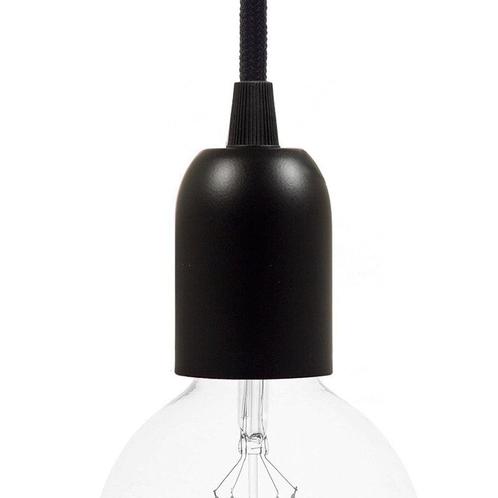 Lamphouder set | Zwart | Rond | E27 fitting, Doe-het-zelf en Verbouw, Elektra en Kabels, Overige typen, Nieuw, Ophalen of Verzenden
