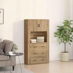 vidaXL buffetkast artisanaal eikenkleurig 80 x 33 x 150 cm, Minder dan 50 cm, Verzenden, Nieuw, Minder dan 100 cm