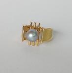 Ring - 19.2 kt. Geel goud Parel, Nieuw