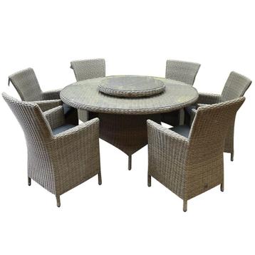 Capri Riccione dining tuinset 150 cm rond 8-delig grijs beschikbaar voor biedingen