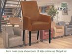Leren eetkamerstoel Just met armleuning - Rancho Cognac, Huis en Inrichting, Stoelen, Bruin, Bohemian, Eigentijds, Klassiek, Retro, Romantisch, Scandinavisch