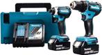 Makita DLX2289TJ combiset - DDF485 18v Boor- en, Verzenden, Zo goed als nieuw