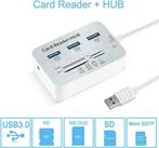 USB 3.0 Hub 3 Poorten Splitter &amp; Geheugenkaartlezer, Ophalen of Verzenden, Nieuw, Compudata