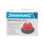 Silverline Komborstel met gegolfd staaldraad - Ø 100 mm -.., Ophalen of Verzenden, Nieuw