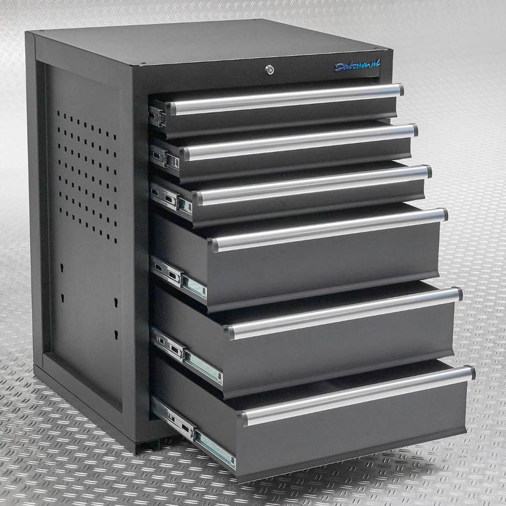 Datona Gereedschapskast PRO met 6 lades - zwart - Datona -, Doe-het-zelf en Verbouw, Werkbanken, Nieuw, Ophalen of Verzenden