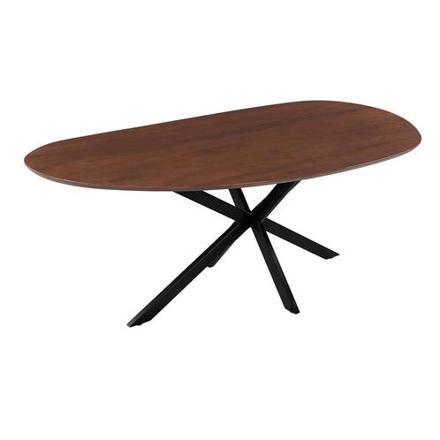 Mangohouten Eettafel Organisch Aislinn 210x100 cm Walnoot, Huis en Inrichting, Tafels | Eettafels, Nieuw, Overige houtsoorten