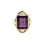 Gouden vintage ring met saffier 14 krt, Ophalen of Verzenden, Nieuw