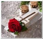 Grafvaas liggend sandstone. Kruis, Hobby en Vrije tijd, Ophalen of Verzenden, Nieuw