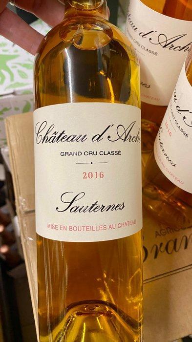 2016 Château dArche - Sauternes Grand Cru Classé - 6, Verzamelen, Wijnen