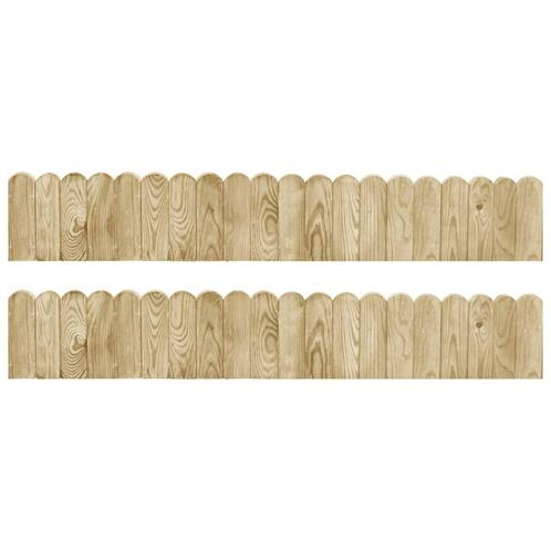 vidaXL Gazonranden 2 st 120 cm geïmpregneerd grenenhout, Tuin en Terras, Overige Tuin en Terras, Nieuw, Verzenden