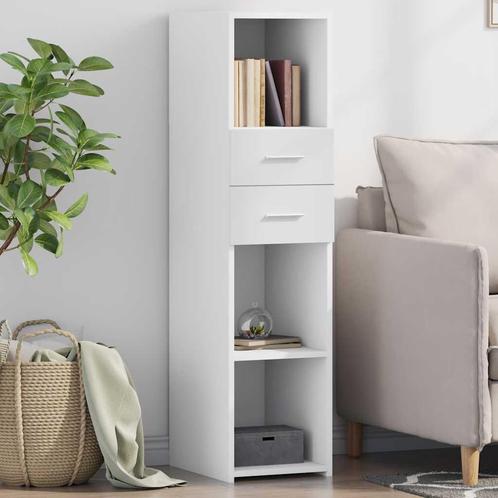 vidaXL buffetkast 30x42,5x124 cm bewerkt hout wit, Huis en Inrichting, Kasten | Buffetkasten, 25 tot 50 cm, Nieuw, Overige houtsoorten