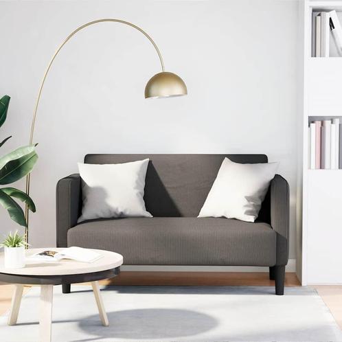 vidaXL Loveseat bank 109 cm corduroy stof lichtgrijs, Huis en Inrichting, Banken | Bankstellen, Nieuw, Stof, Verzenden