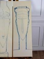 Amedeo Modigliani - Testa 1 e Testa 2, Antiek en Kunst