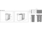 Brabantia Sort & Go Inbouw Prullenbak - 2 x 30 liter - Jade, Huis en Inrichting, Verzenden, Zo goed als nieuw