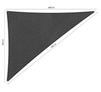 Schaduwdoek driehoek 90 graden 5x6x7,8 Carbon grey, Tuin en Terras, Ophalen of Verzenden, Nieuw