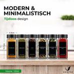 2dekans | Soothe 24 Glazen Kruidenpotjes Vierkant met Zwarte, Ophalen of Verzenden