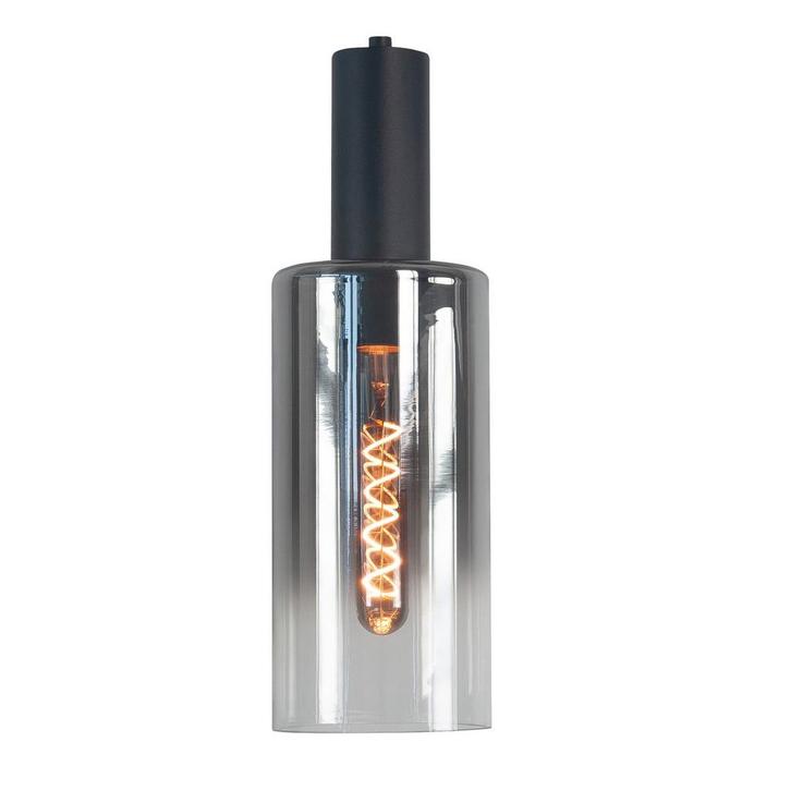 Glazen lampenkap Semi Smoked Glas | Langwerpig | Ø12cm, Huis en Inrichting, Lampen | Lampenkappen, 50 cm of meer, Rond, Zwart