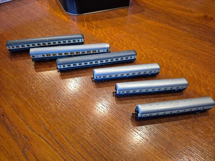 Minitrix N - Model treinwagon (6) - 6 Personenrijtuigen - DB, Hobby en Vrije tijd, Modeltreinen | N-Spoor