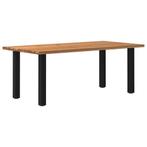 vidaXL Eettafel rechthoekig 200x100x74 cm massief eikenhout, Verzenden, Nieuw