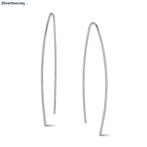 Zilveren simplicity draad oorhangers, Verzenden, Nieuw, Zilver