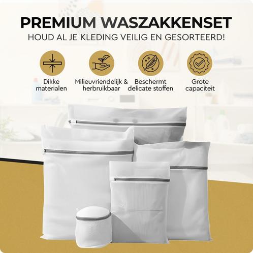 Lukardie® Premium Wasnetten Set - 5-Delig Waszakken Set, Huis en Inrichting, Schoonmaakartikelen, Overige typen, Verzenden