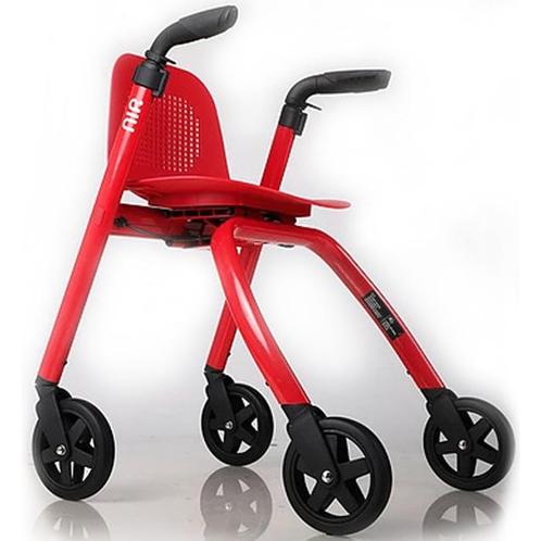 Mobio Rollator Nip-Glide Escape, rood, Diversen, Verpleegmiddelen, Ophalen of Verzenden